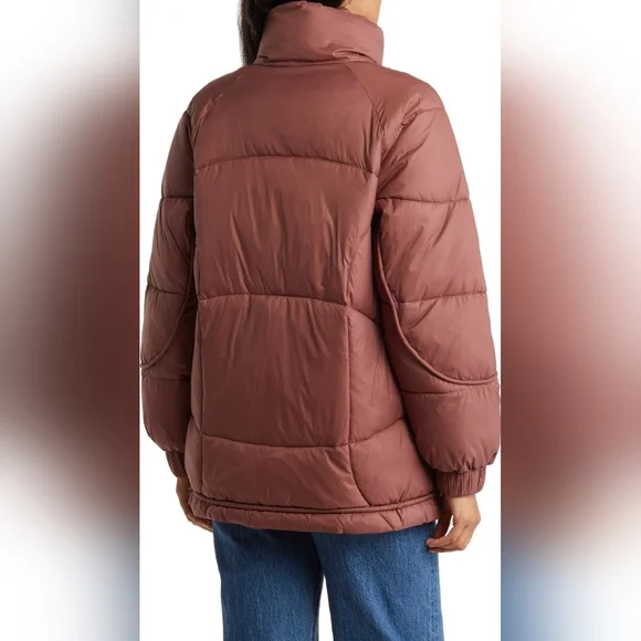 Andrew Marc Strehla Puffer Quilted Jacket color fig, size L - Picture 2 of 11